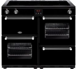 BELLING  Kensington 100Ei Electric Induction Range Cooker - Black & Chrome